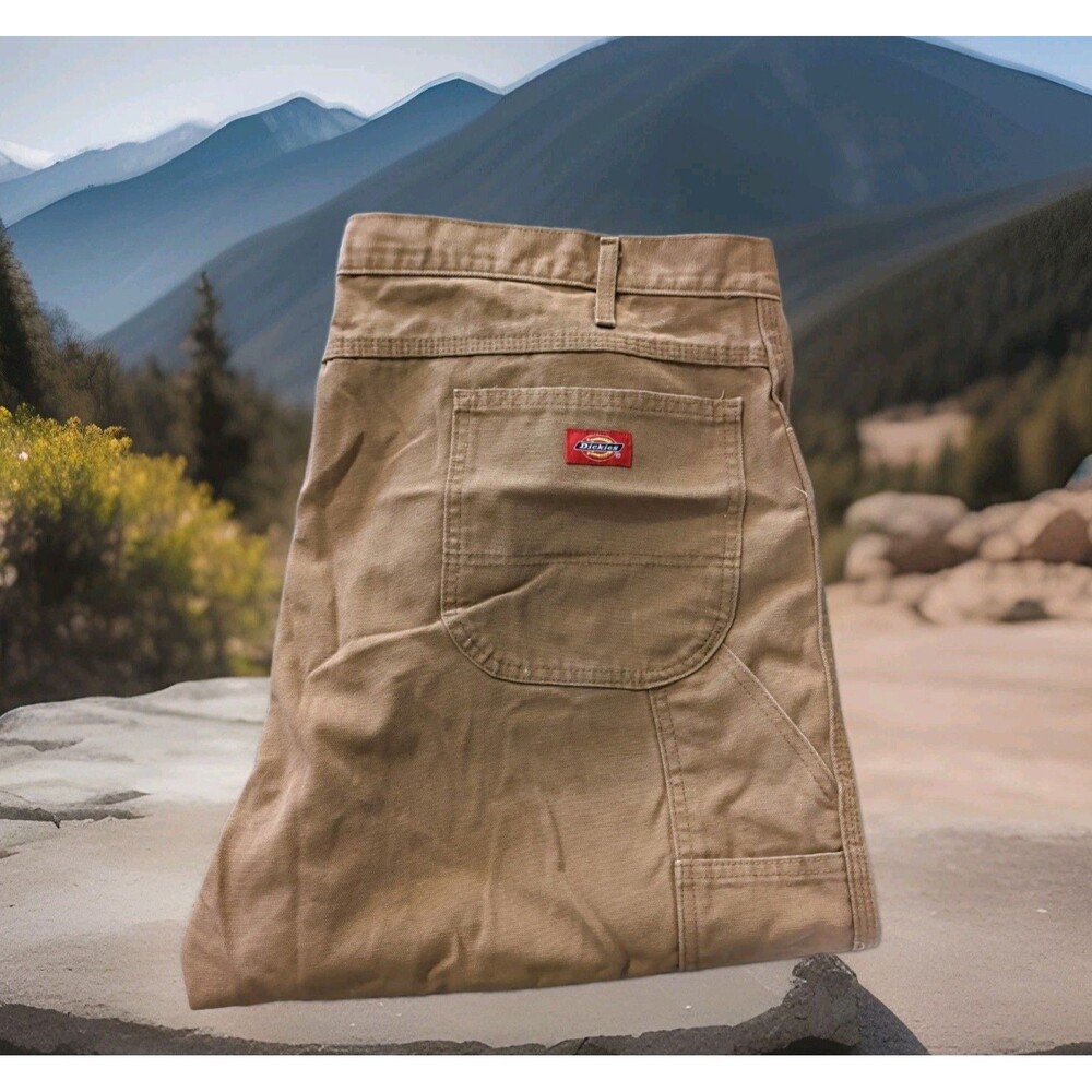 DICKIES CARPENTER DUCK CANVAS WORK WEAR RELAXED FIT OVER THE BOOT MENS 44X30 EUC